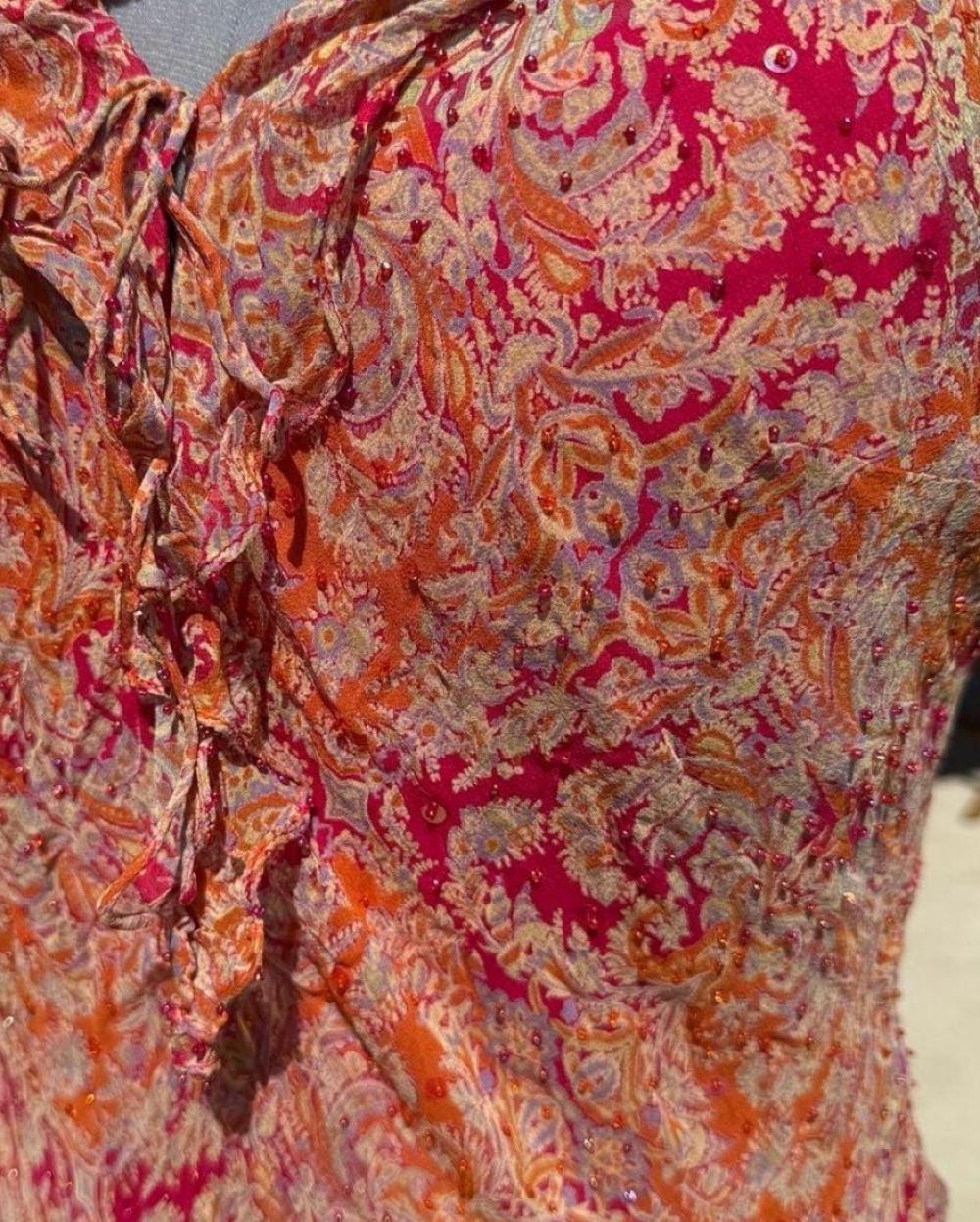 Gorgeous beaded sheer silk vintage dress — photo 3 of 6
