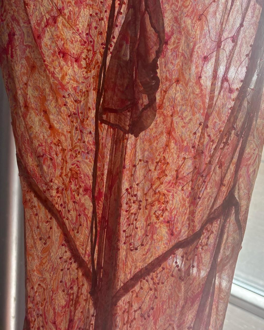 Gorgeous beaded sheer silk vintage dress — photo 6 of 6