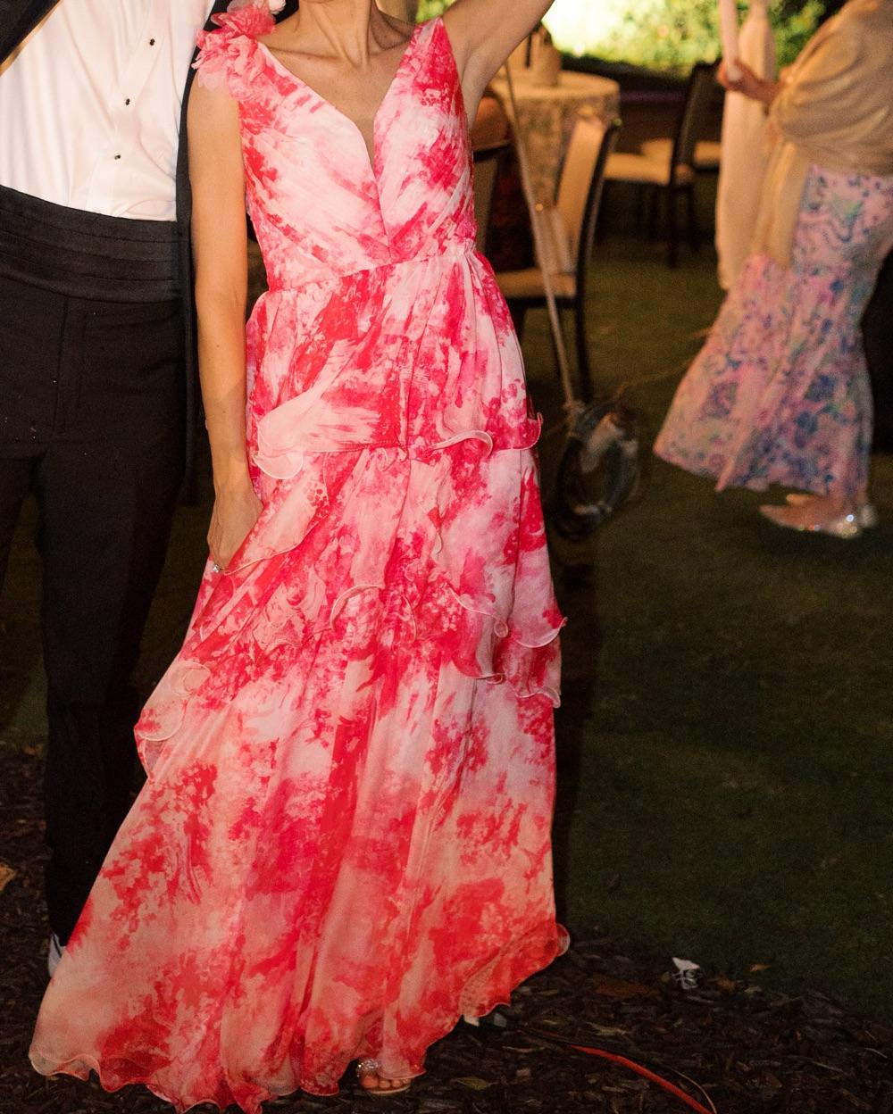 Stunning pink floral formal dress — photo 3 of 5