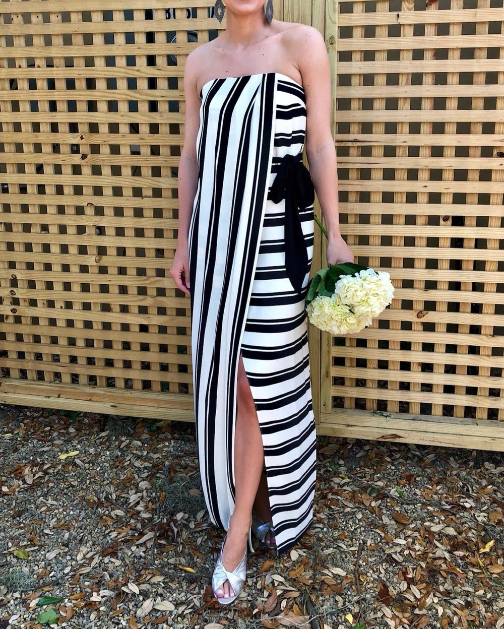 Classic Black and White Formal Dress — photo 3 of 4