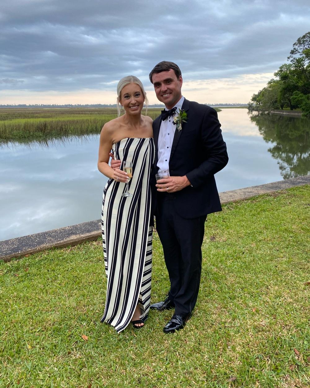 Classic Black and White Formal Dress — photo 2 of 4