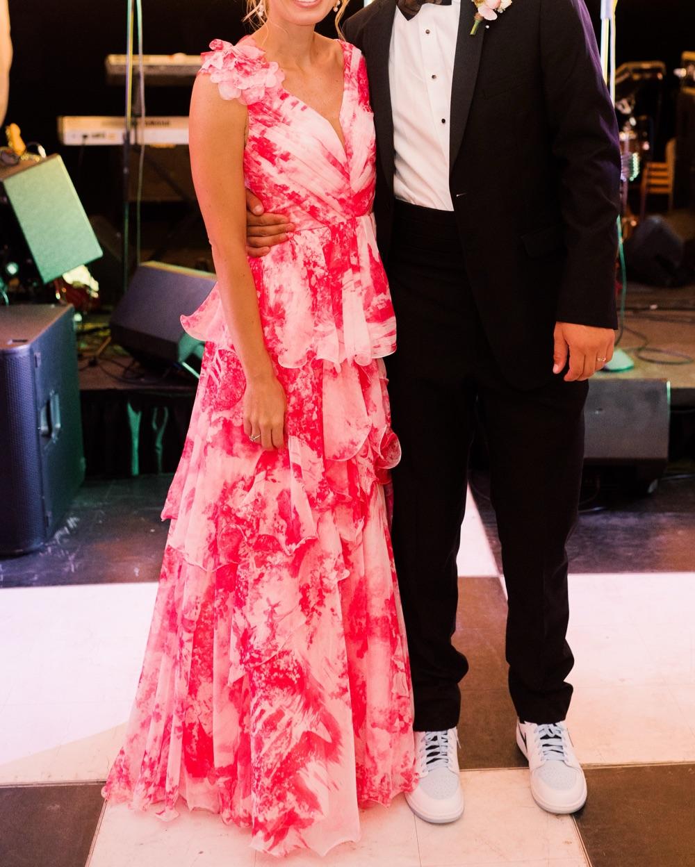 Stunning pink floral formal dress — photo 1 of 5