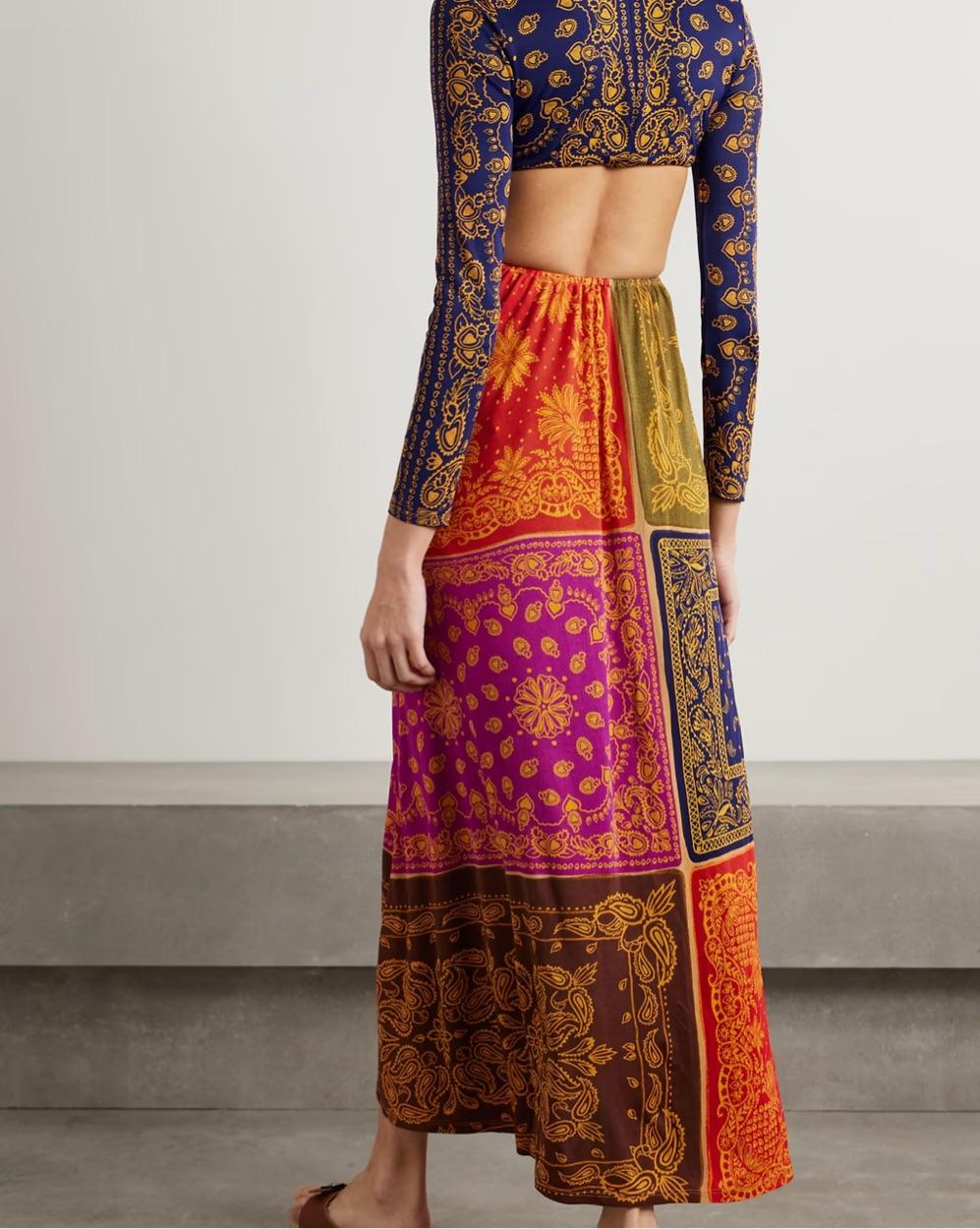 Farm Rio Knotted Cutout Printed Dress — photo 3 of 6