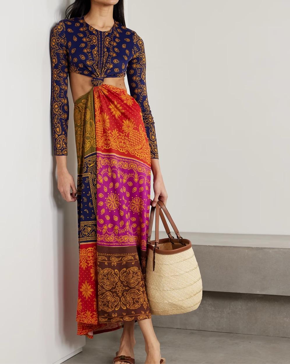 Farm Rio Knotted Cutout Printed Dress — photo 2 of 6