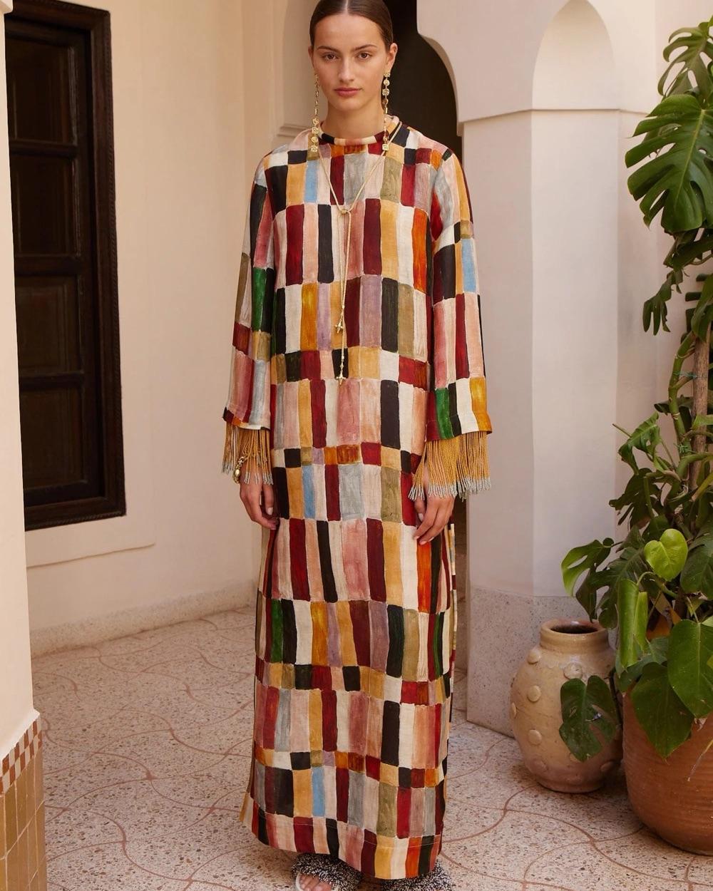 Alemais Majorelle Tunic Linen Dress US 6
