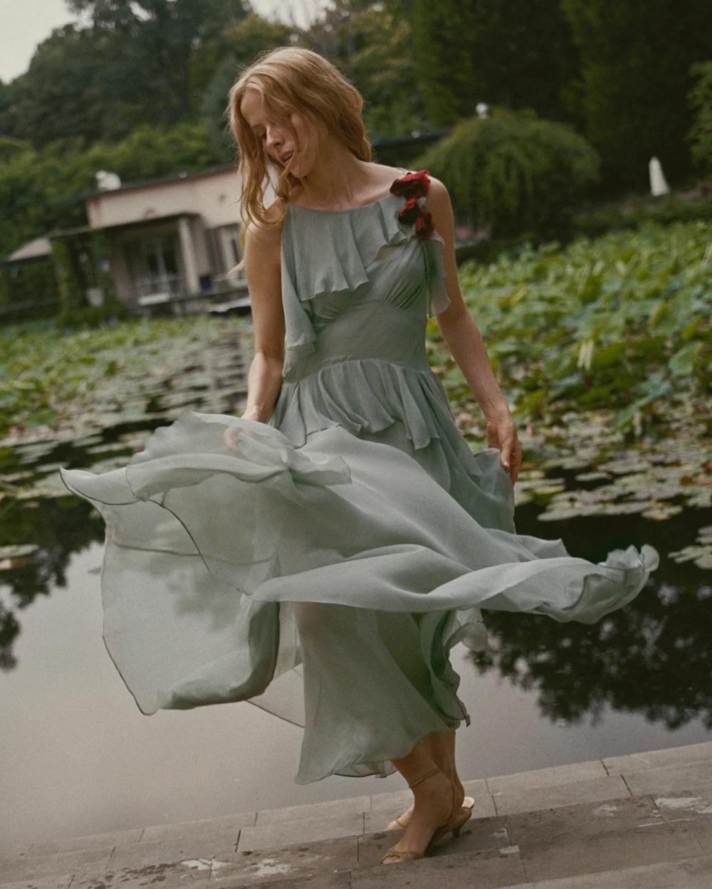 Doen Nedila Dress - M Jasper Green — photo 1 of 6