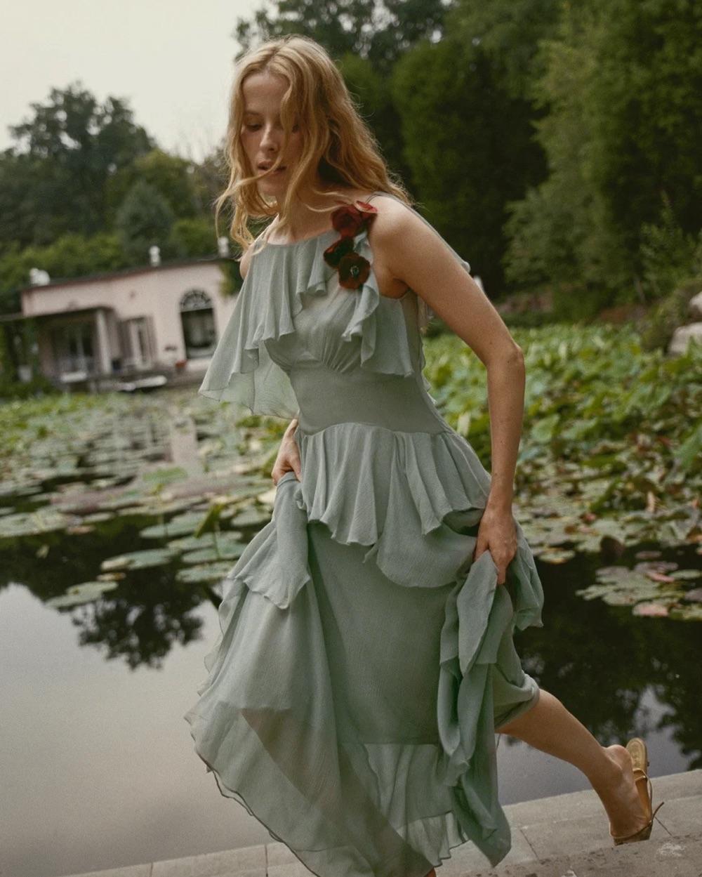 Doen Nedila Dress - M Jasper Green — photo 4 of 6