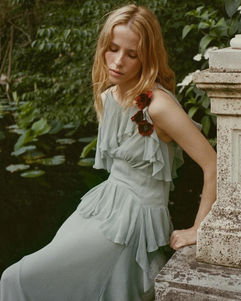 Doen Nedila Dress - M Jasper Green — photo 5 of 6