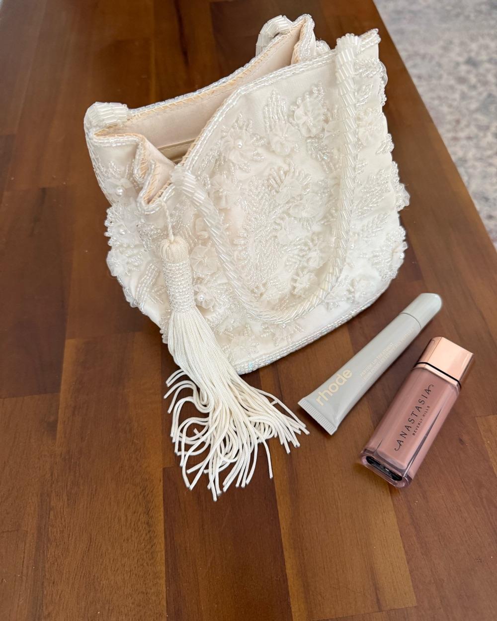 Vintage white beaded purse — photo 3 of 6