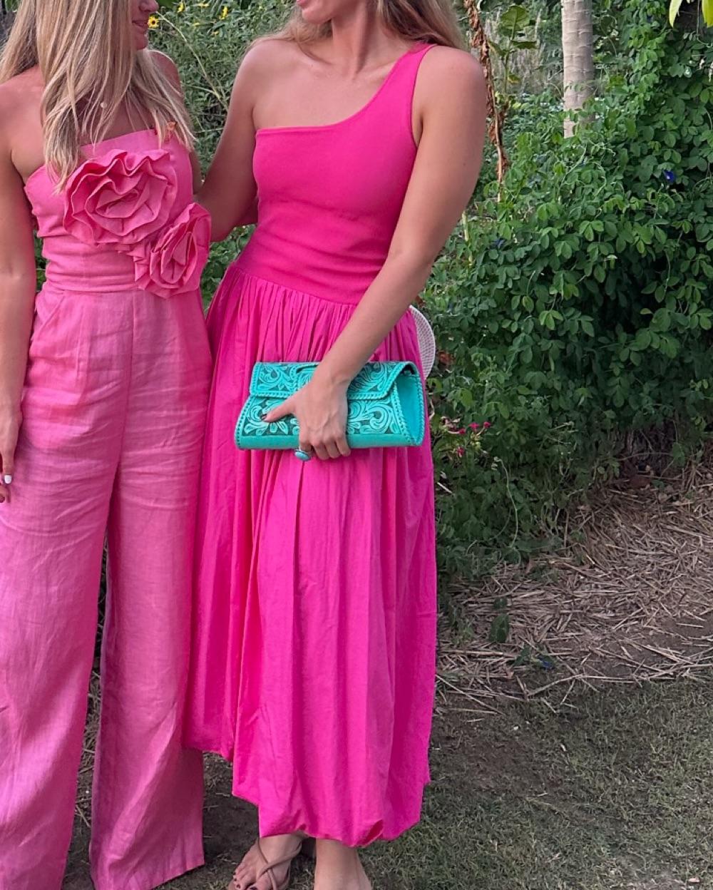 Derek Lam Pink Bubble Hem Dress