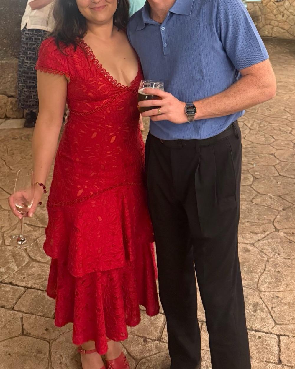 Red Spanish Lace Midi Dress — photo 3 of 3